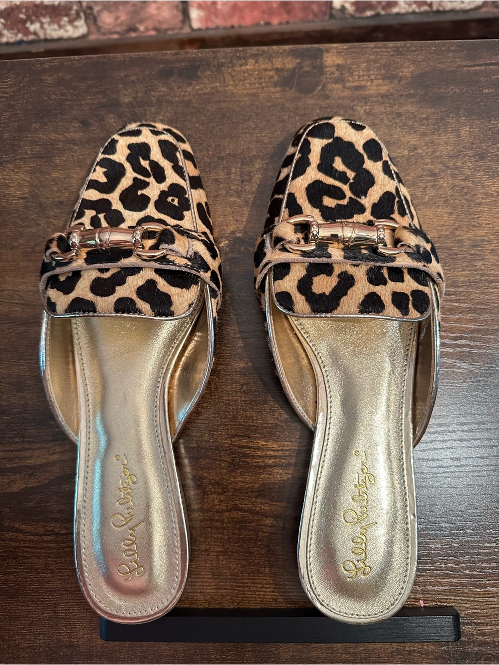 Lilly Pulitzer "Andi" Leopard Print
Haircalf Mules size 7.5